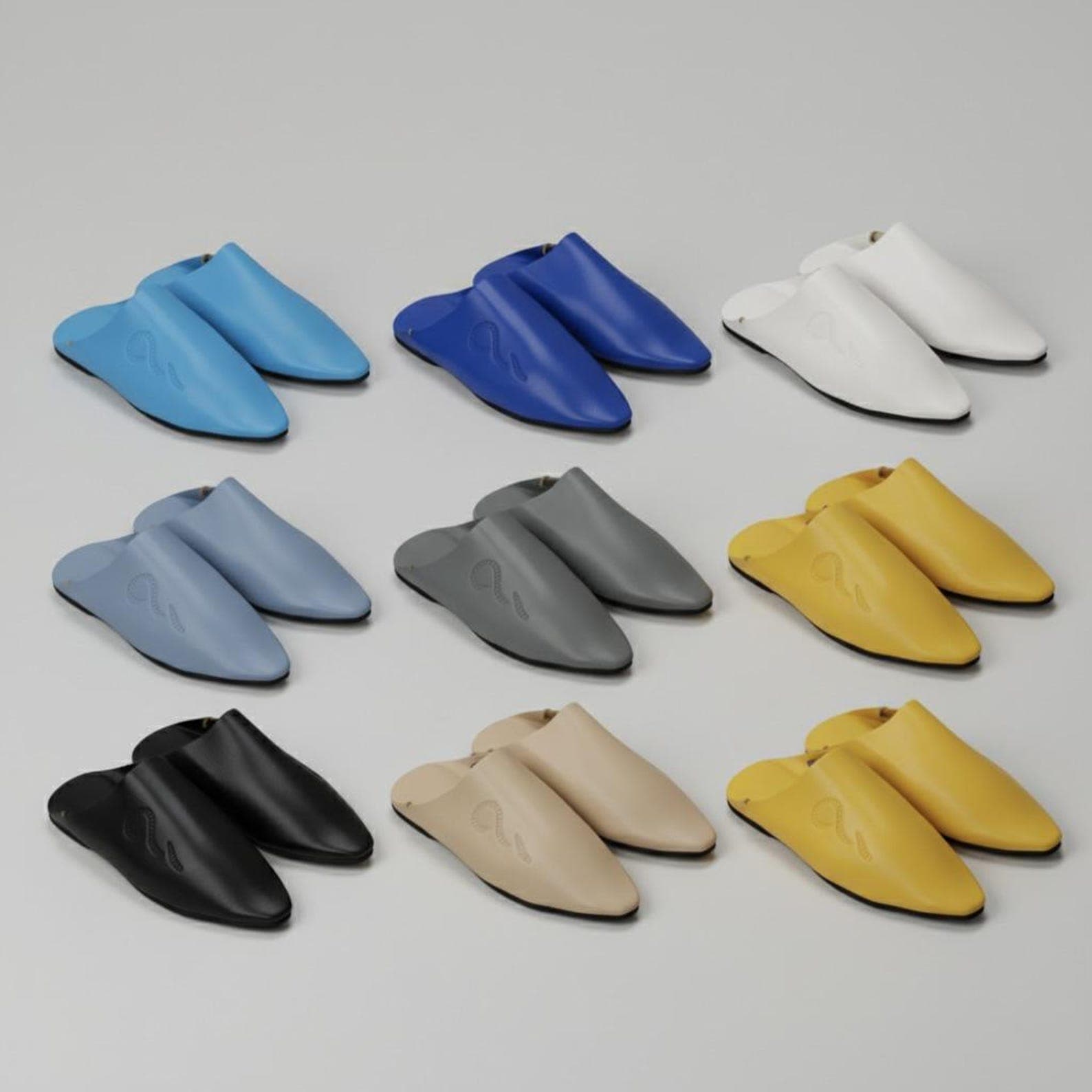 Natural Leather Babouches from Meknès