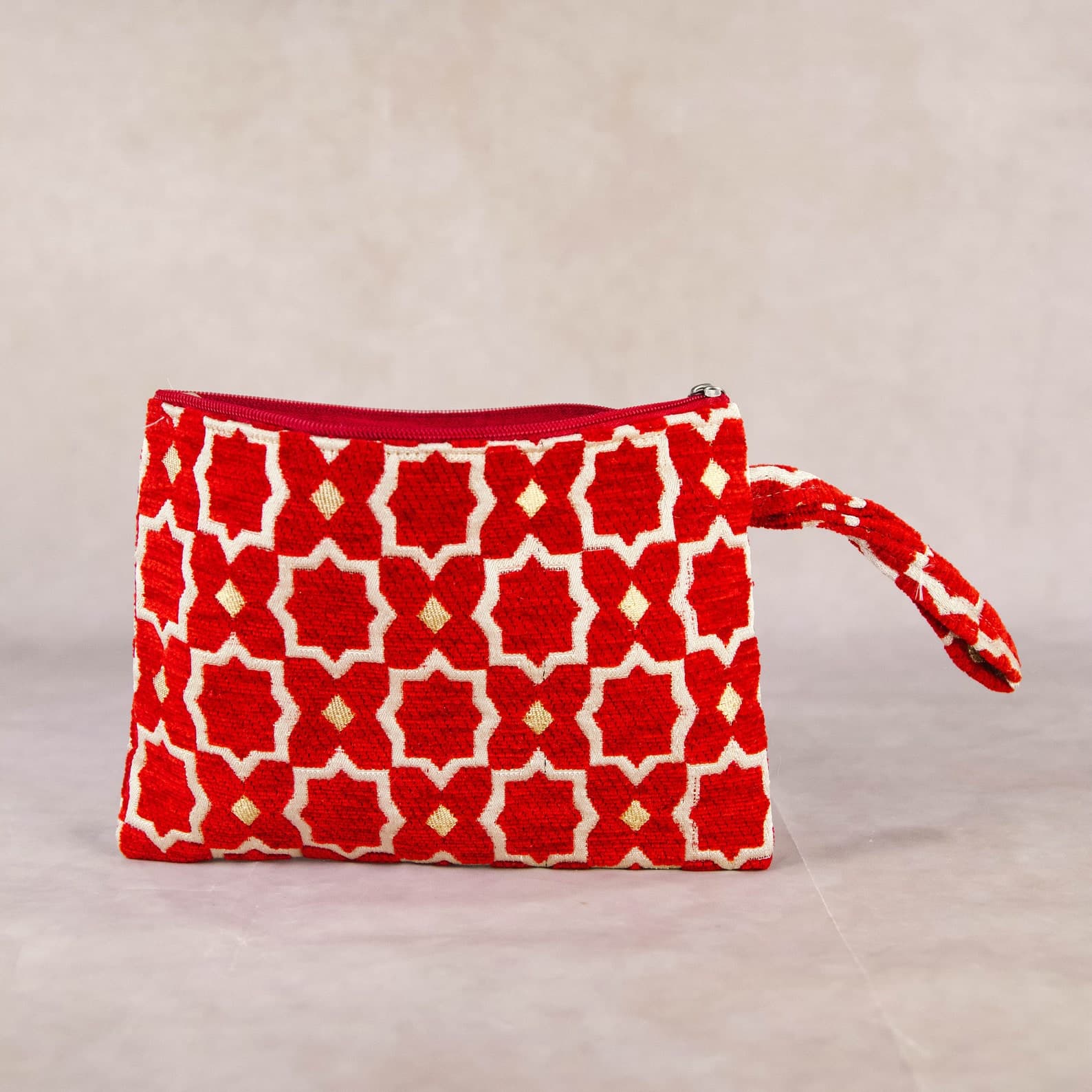 Cotton Zellij Embroidered Coin Purse from Agadir