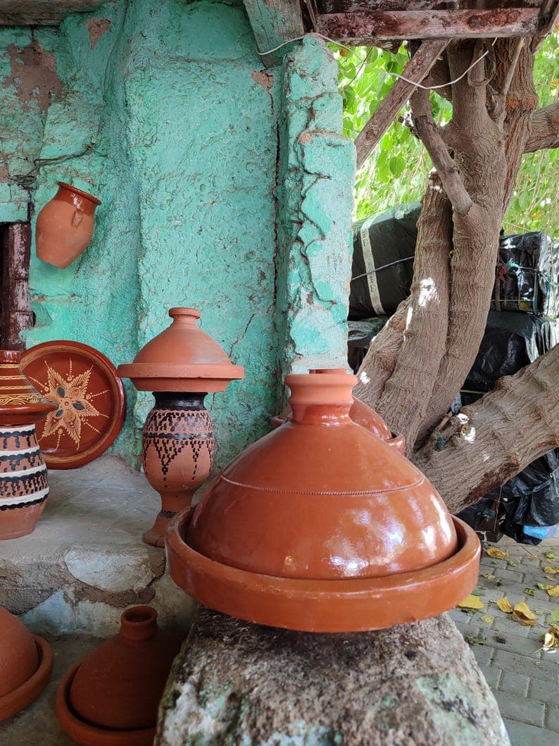 Handmade Moroccan Clay Tagine – Traditional Fez Cooking Pot