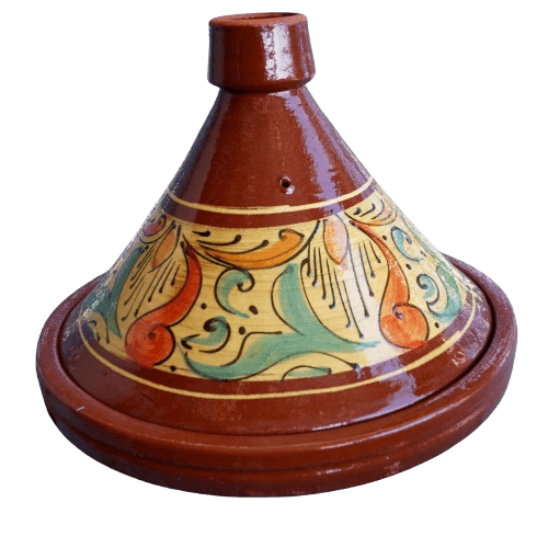 Authentic Moroccan Handmade Clay Tagine – Lead-Free Cooking Tagine for Oven & Stovetop, Hand-Painted Ceramic (Multiple Sizes)
