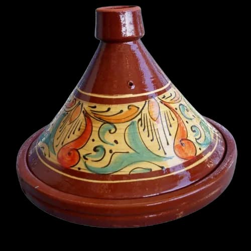 Authentic Moroccan Handmade Clay Tagine – Lead-Free Cooking Tagine for Oven & Stovetop, Hand-Painted Ceramic (Multiple Sizes)