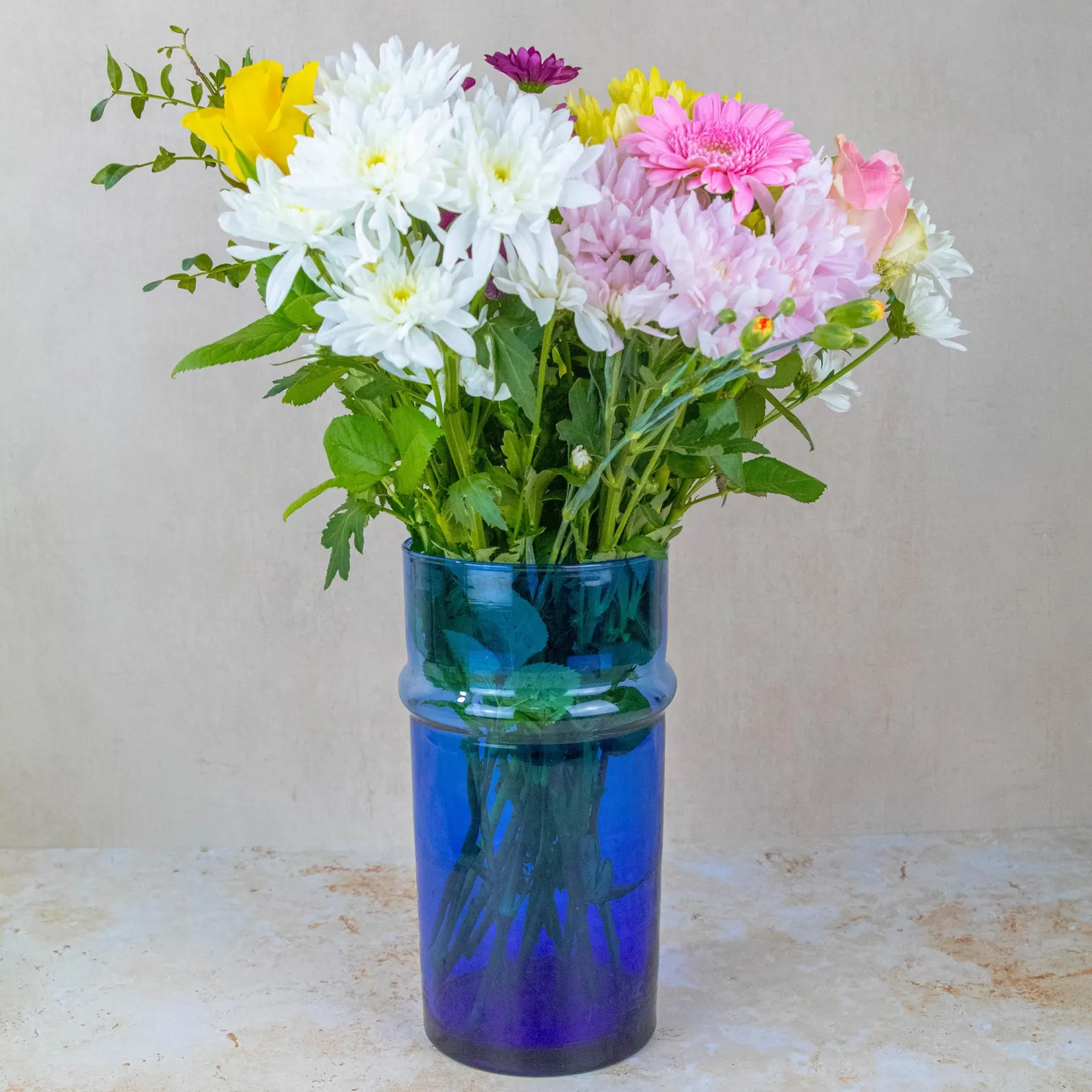 Fès Beldi Glass Vase in glass Base