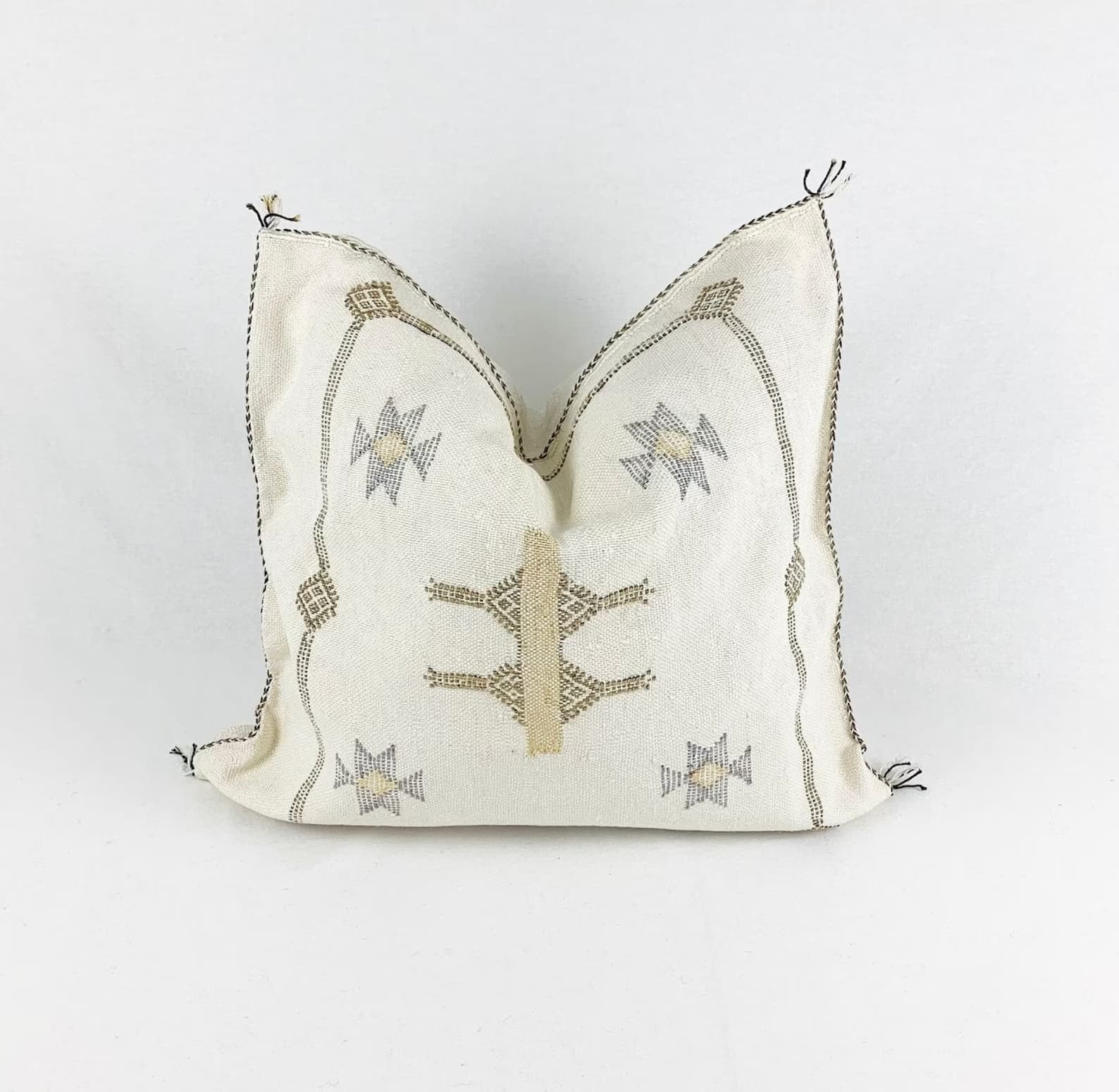 White Cactus Silk Pillow Cover from Marrakech