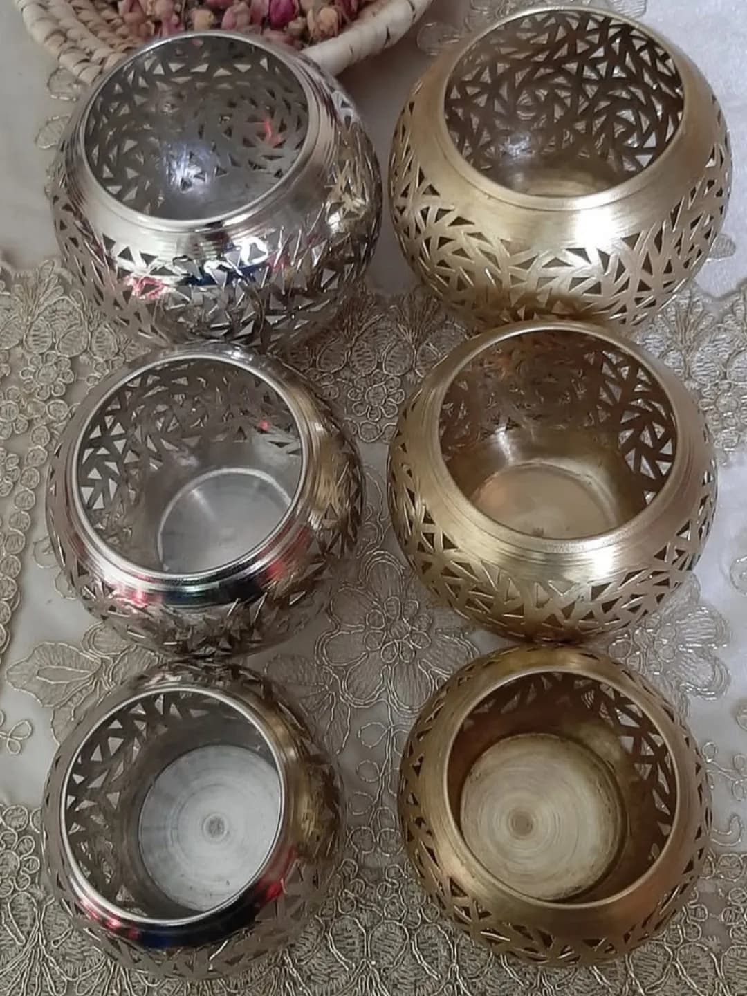 Moroccan Brass Candle Holder — Hand-pierced in Marrakech