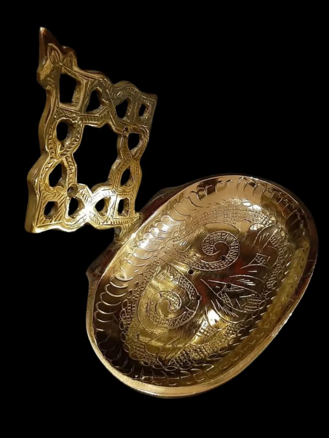 Moroccan Brass Soap Dish, Star Lattice Design, Handmade Marrakech