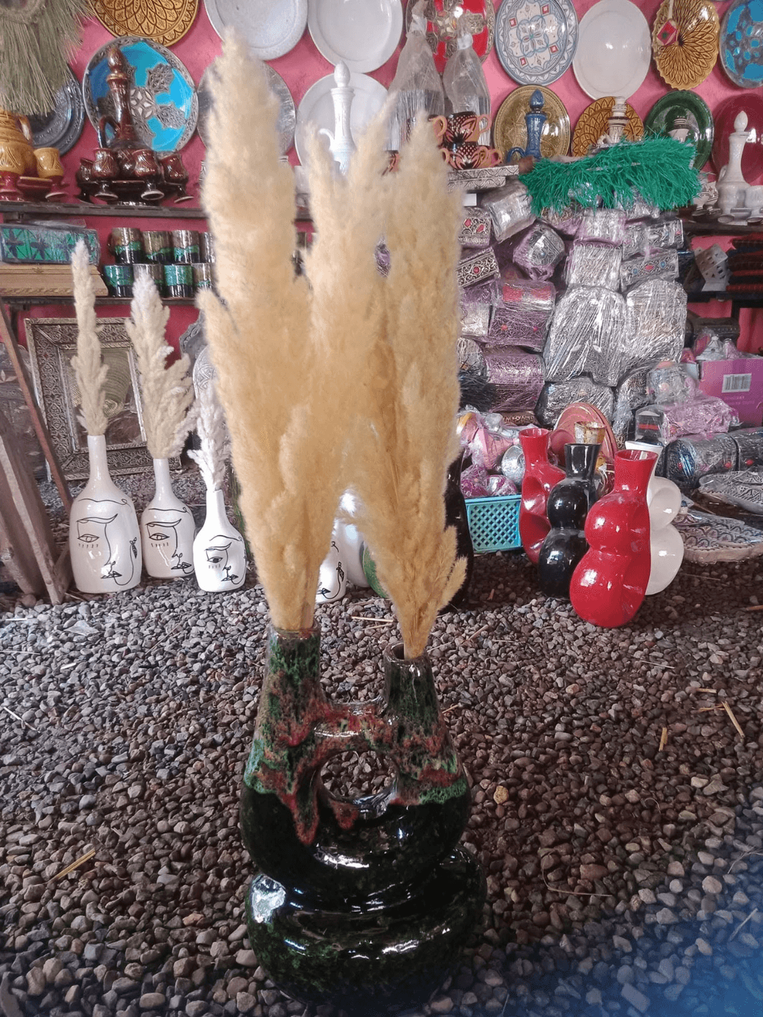 Hand-Thrown Ceramic Vase — Marrakech, multicolo