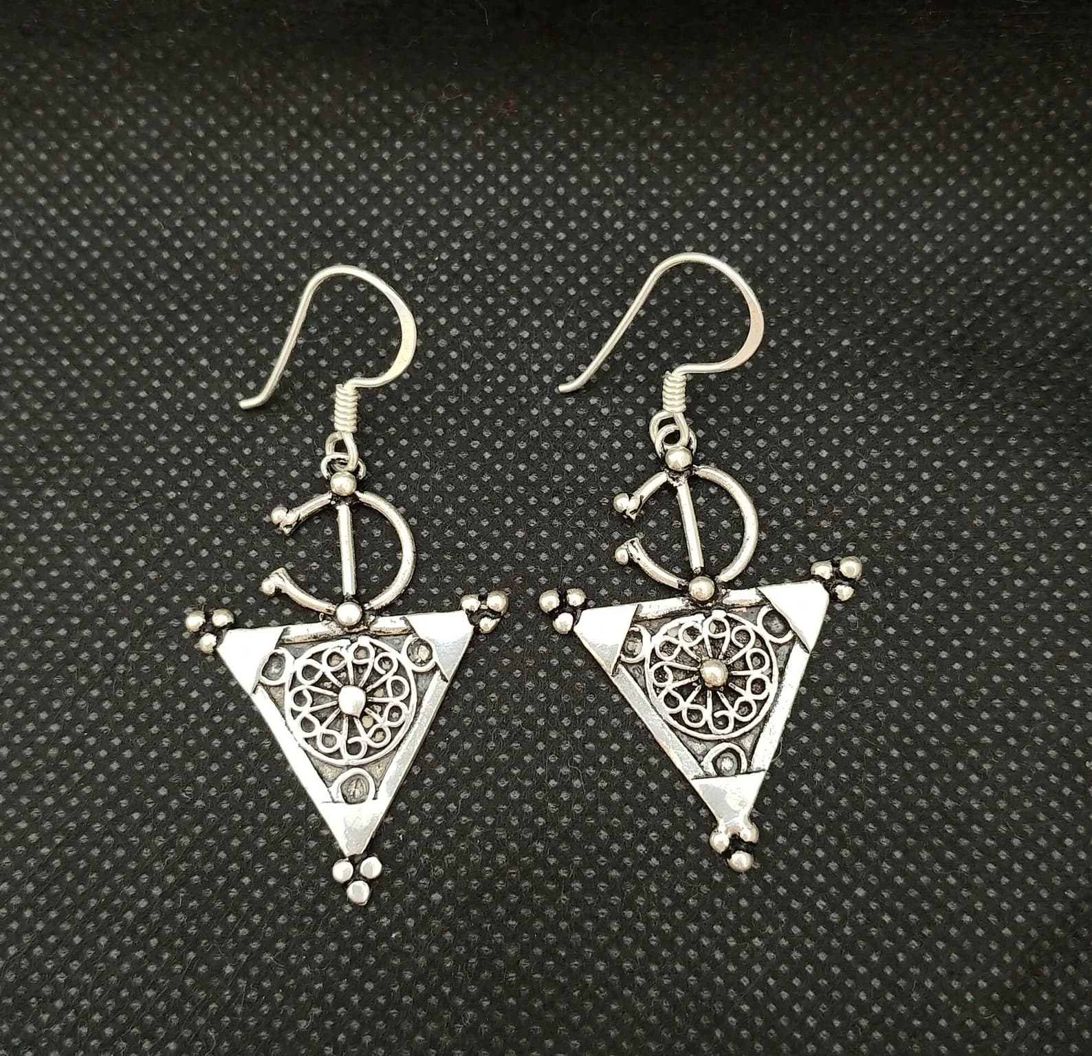 Silver Tazerzit Earrings from Tiznit's Ancient Medina