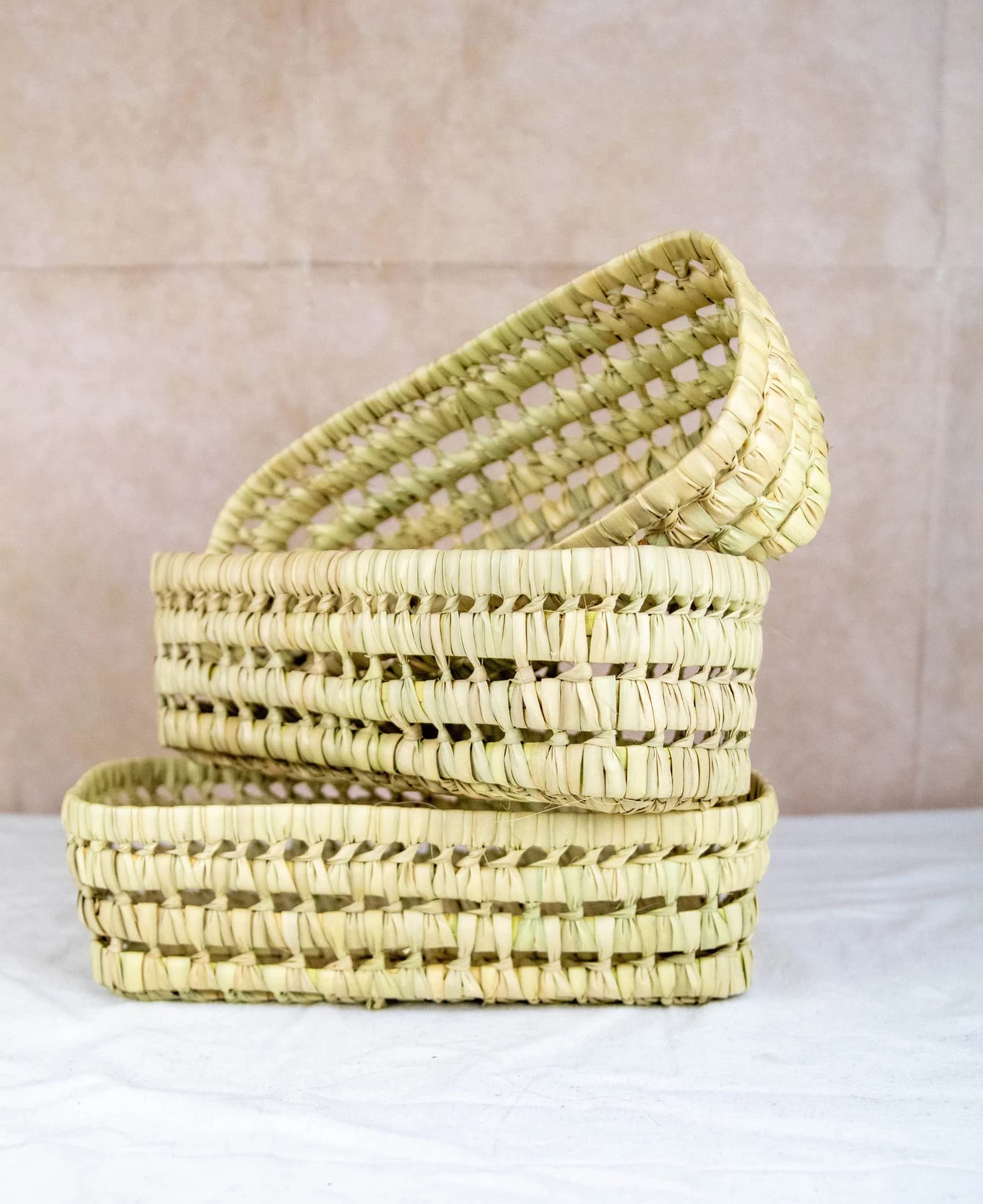 Tétouan Raffia Basket - Hand-Coiled Mountain Palm